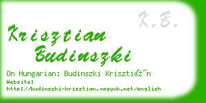krisztian budinszki business card